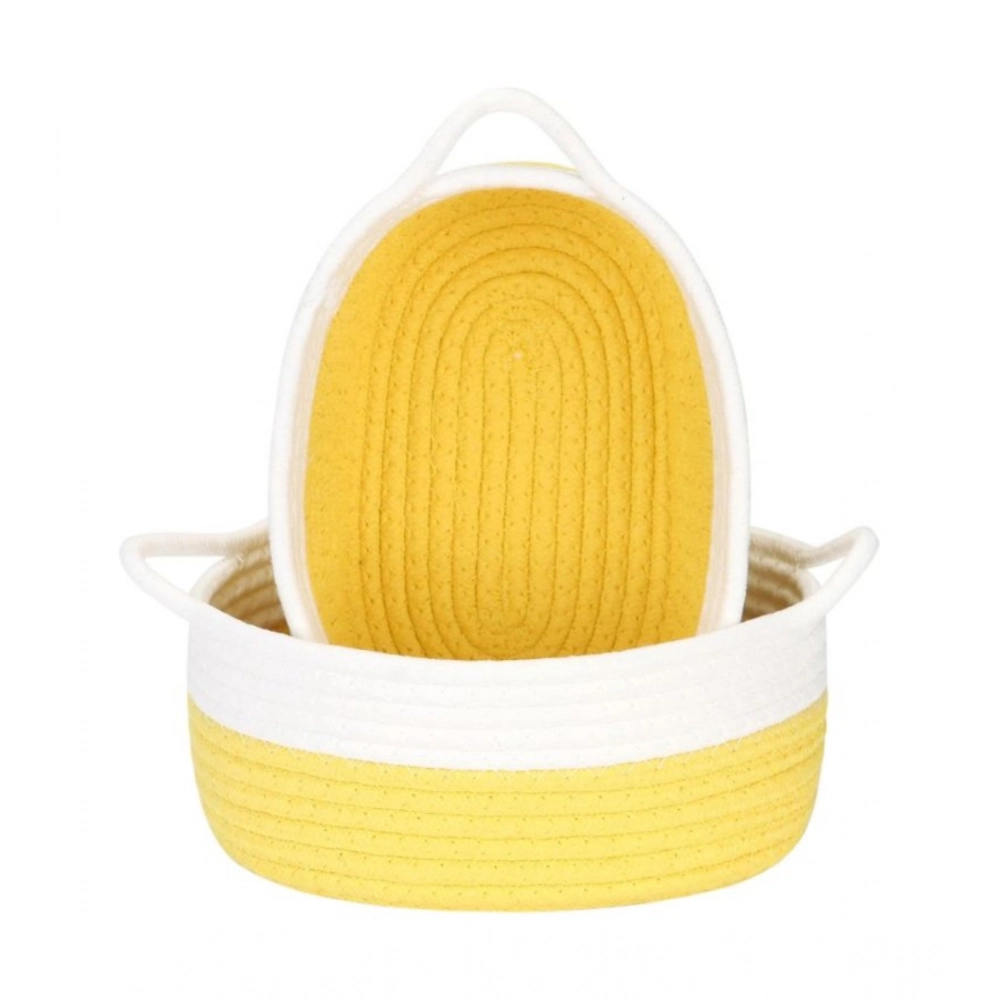 PID-66477-Cotton-Pack-Of-1-White-2-Pcs-Storage-Basket-For-Clothes-Yellow-1-1000x1000-1.webp Cotton White 2 Pcs Storage Basket For Clothes (Yellow-White) - Image 1