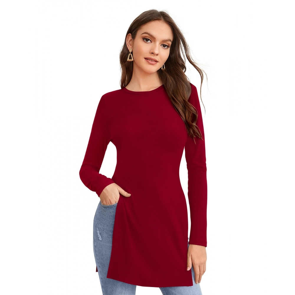 52180040292_a6cd7b4c74_o_d-1000x1000-1.webp Women's Western Wear Hosiery T Shirts (Maroon) - Image 1