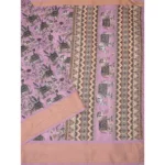 Women's Cotton Silk Printed Saree With Unstitched Blouse 5.5Mtr (Pink) - Image 2