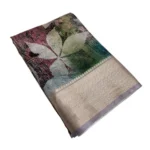 Women's Cotton Silk Printed Saree With Unstitched Blouse 5.5Mtr (Multicolor) - Image 3