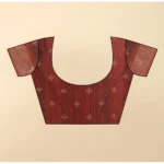 Women's Cotton Blend Printed Saree With Unstitched Blouse 5.5Mtr (Multicolor) - Image 3