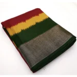Women's Cotton Silk Solid Saree With Unstitched Blouse 5.5Mtr (Multicolor) - Image 5