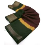 Women's Cotton Silk Solid Saree With Unstitched Blouse 5.5Mtr (Multicolor) - Image 2