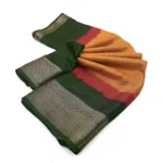 Women's Cotton Silk Solid Saree With Unstitched Blouse 5.5Mtr (Multicolor) - Image 2