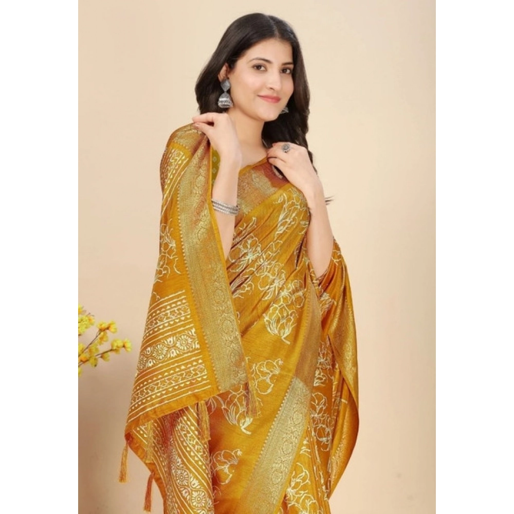 PID-66544-Women-s-Cotton-Silk-Floral-Printed-Saree-With-Unstitched-Blouse-5-5-Mtr-Yellow-1-1000x1000-1.webp Women's Cotton Silk Floral Printed Saree With Unstitched Blouse 5.5Mtr (Yellow) - Image 1