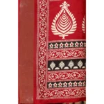 Women's Cotton Silk Printed Saree With Unstitched Blouse 5.5Mtr (Black) - Image 2