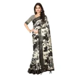 Women's Cotton Silk Floral Printed Saree With Unstitched Blouse 5.5Mtr (Multicolor) - Image 6