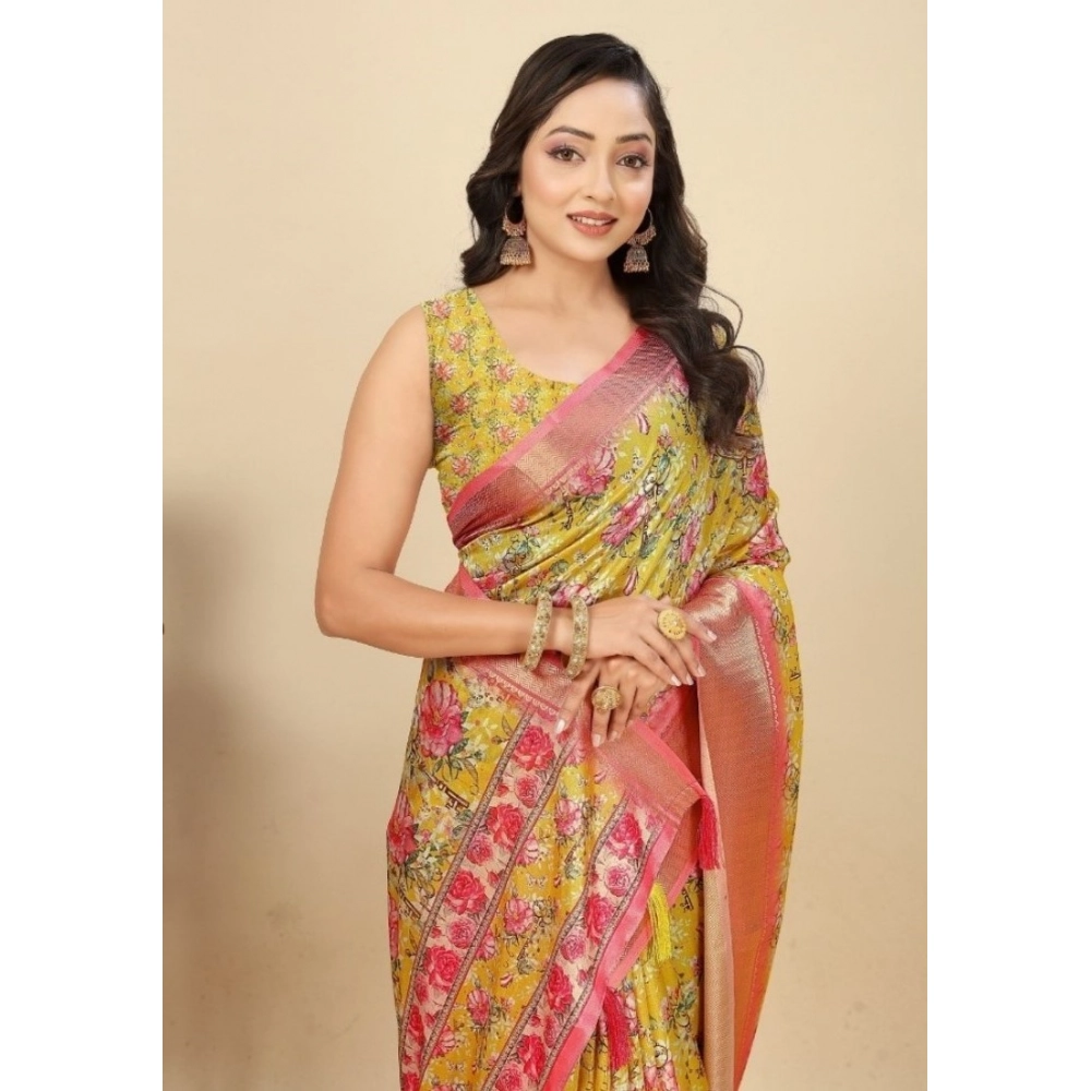 PID-66588-Women-s-Cotton-Silk-Floral-Printed-Saree-With-Unstitched-Blouse-5-5-Mtr-Yellow-1-1000x1000-1.webp Women's Cotton Silk Floral Printed Saree With Unstitched Blouse 5.5Mtr (Yellow) - Image 1