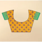 Women's Cotton Silk Printed Saree With Unstitched Blouse 5.5Mtr (Yellow) - Image 2