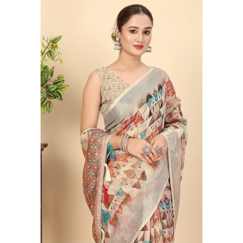 PID-66603-Women-s-Cotton-Silk-Printed-Saree-With-Unstitched-Blouse-5-5-Mtr-Brown-1-1000x1000-1.webp Women's Cotton Silk Printed Saree With Unstitched Blouse 5.5Mtr (Multicolor) - Image 1