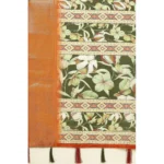 Women's Cotton Silk Floral Printed Saree With Unstitched Blouse 5.5Mtr (Multicolor) - Image 2