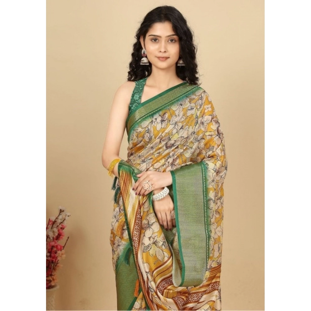PID-66607-Women-s-Cotton-Silk-Floral-Printed-Saree-With-Unstitched-Blouse-5-5-Mtr-Mustard-1-1000x1000-1.webp Women's Cotton Silk Floral Printed Saree With Unstitched Blouse 5.5Mtr (Mustard) - Image 1