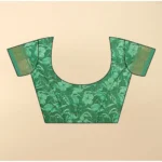 Women's Cotton Silk Floral Printed Saree With Unstitched Blouse 5.5Mtr (Mustard) - Image 3