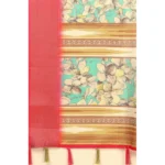 Women's Cotton Silk Floral Printed Saree With Unstitched Blouse 5.5Mtr (Multicolor) - Image 2