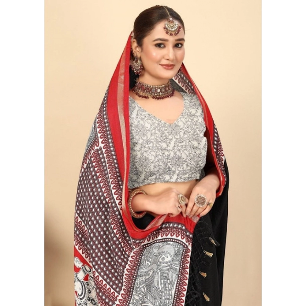 PID-66611-Women-s-Cotton-Silk-Printed-Saree-With-Unstitched-Blouse-5-5-Mtr-Black-1-1000x1000-1.webp Women's Cotton Silk Printed Saree With Unstitched Blouse 5.5Mtr (Black) - Image 1