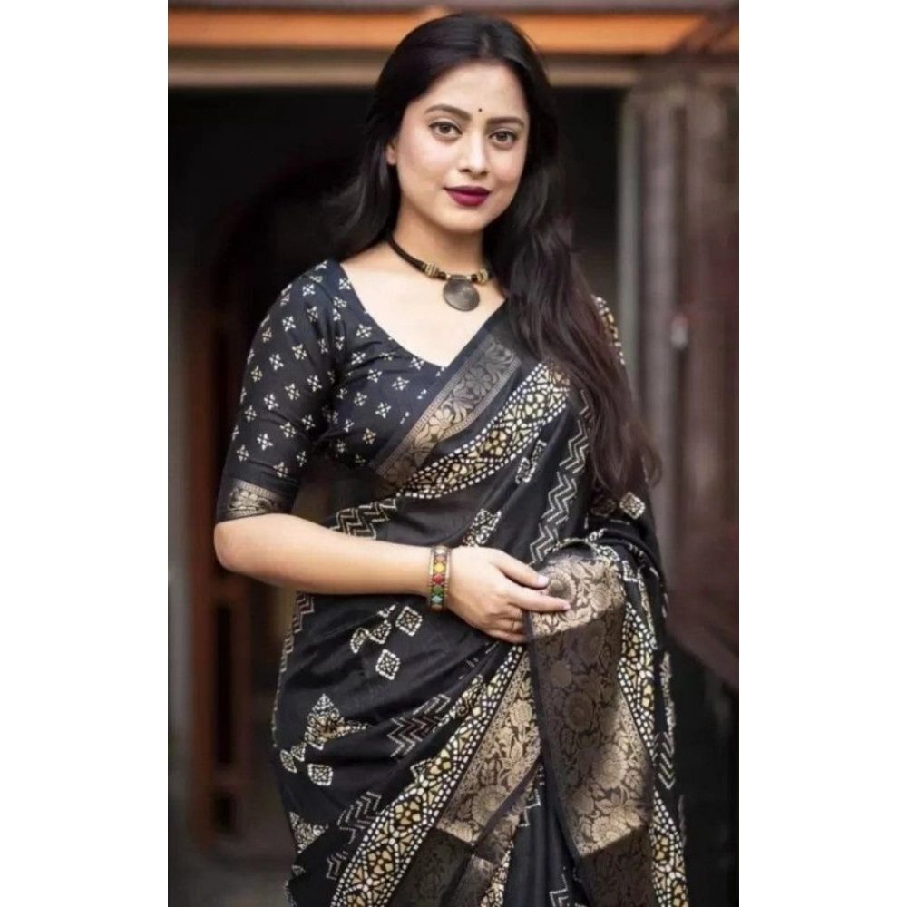 PID-66612-Women-s-Cotton-Silk-Printed-Saree-With-Unstitched-Blouse-5-5-Mtr-Black-1-1000x1000-1.webp Women's Cotton Silk Printed Saree With Unstitched Blouse 5.5Mtr (Black) - Image 1