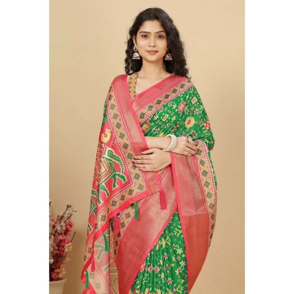 PID-66617-Women-s-Cotton-Silk-Printed-Saree-With-Unstitched-Blouse-5-5-Mtr-Green-1-1000x1000-1.webp Women's Cotton Silk Printed Saree With Unstitched Blouse 5.5Mtr (Green) - Image 1