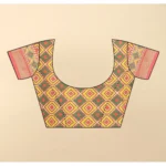 Women's Cotton Silk Printed Saree With Unstitched Blouse 5.5Mtr (Green) - Image 2