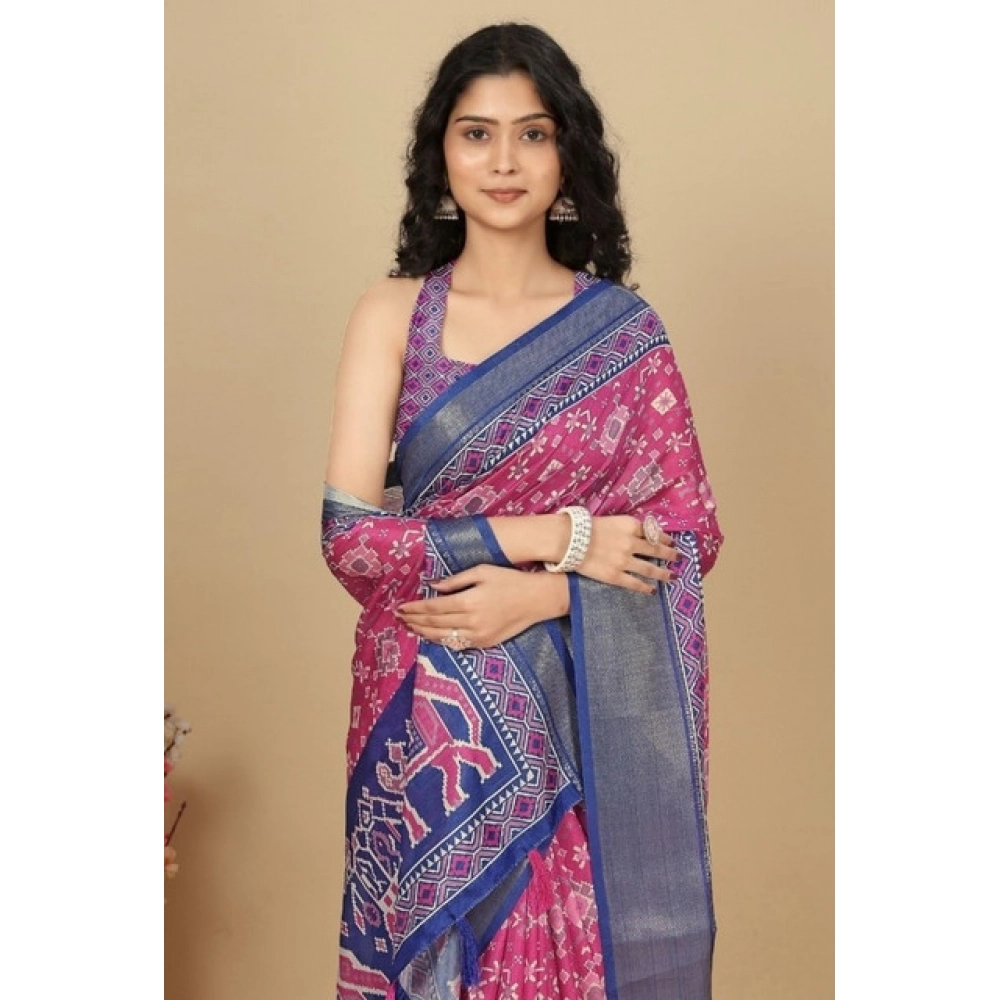 PID-66618-Women-s-Cotton-Silk-Printed-Saree-With-Unstitched-Blouse-5-5-Mtr-Pink-1-1000x1000-1.webp Women's Cotton Silk Printed Saree With Unstitched Blouse 5.5Mtr (Pink) - Image 1