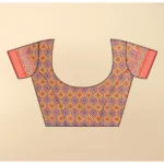 Women's Cotton Silk Printed Saree With Unstitched Blouse 5.5Mtr (Rama) - Image 3