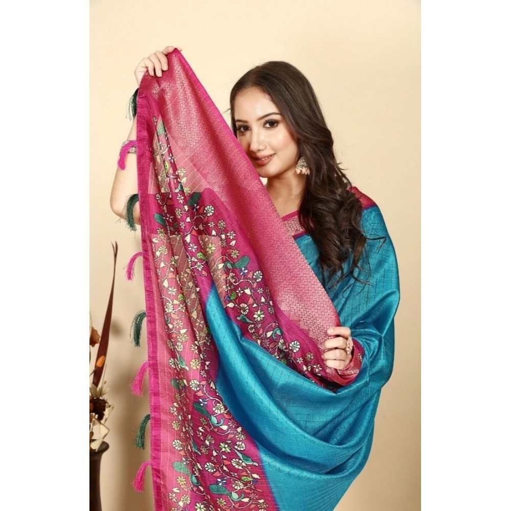 PID-66621-Women-s-Cotton-Silk-Printed-Saree-With-Unstitched-Blouse-5-5-Mtr-Blue-1-1000x1000-1.webp Women's Cotton Silk Printed Saree With Unstitched Blouse 5.5Mtr (Blue-Pink) - Image 1
