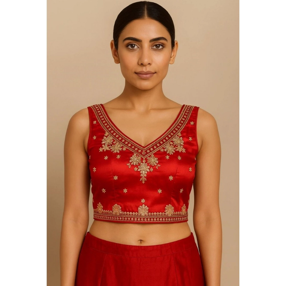 PID-66632-Womens-Silk-Embroidered-V-Neck-Sleeveless-Padded-Blouse-Red-Size-38-1-1000x1000-1.webp Women's Silk Embroidered V-Neck Sleeveless Readymade Padded Blouse (Red, Size 38) - Image 1