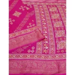 Women's Cotton Silk Printed Saree With Unstitched Blouse 5.5Mtr (Pink) - Image 4