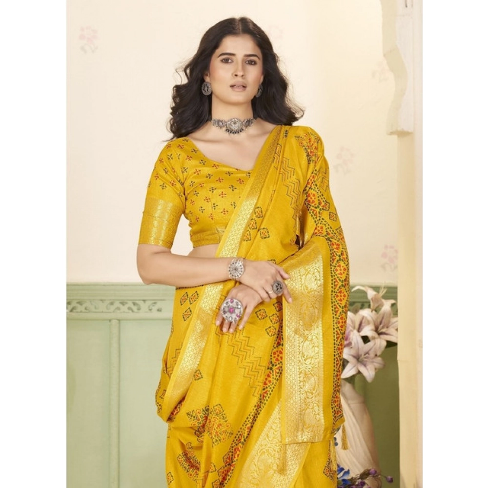 PID-66683-Women-s-Cotton-Silk-Printed-Saree-With-Unstitched-Blouse-5-5-Mtr-Yellow-1-1000x1000-1.webp Women's Cotton Silk Printed Saree With Unstitched Blouse 5.5Mtr (Yellow) - Image 1