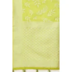 Women's Art Silk Jacquard Printed Saree With Unstitched Blouse 5.5Mtr (Light Green) - Image 2