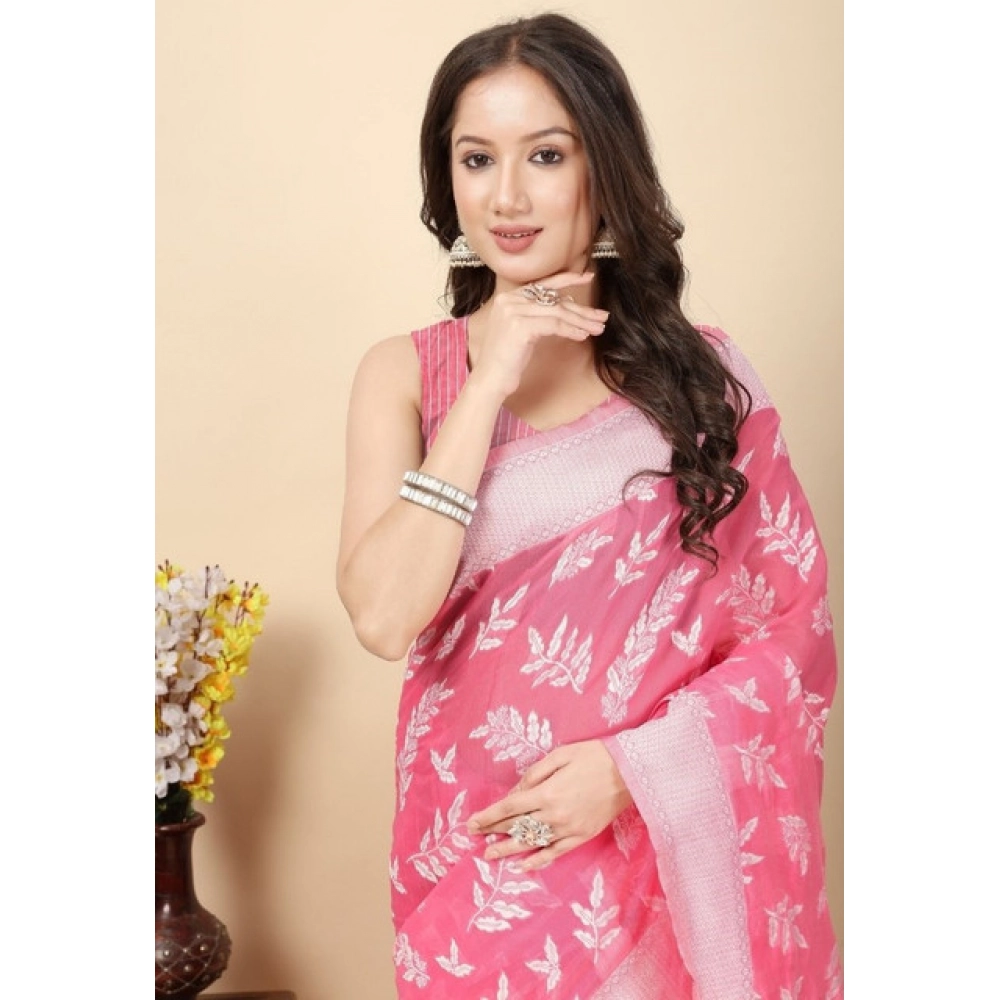 PID-66688-Women-s-Art-Silk-Jacquard-Printed-Saree-With-Unstitched-Blouse-5-5-Mtr-Pink-1-1000x1000-1.webp Women's Art Silk Jacquard Printed Saree With Unstitched Blouse 5.5Mtr (Pink) - Image 1
