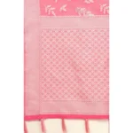 Women's Art Silk Jacquard Printed Saree With Unstitched Blouse 5.5Mtr (Pink) - Image 2