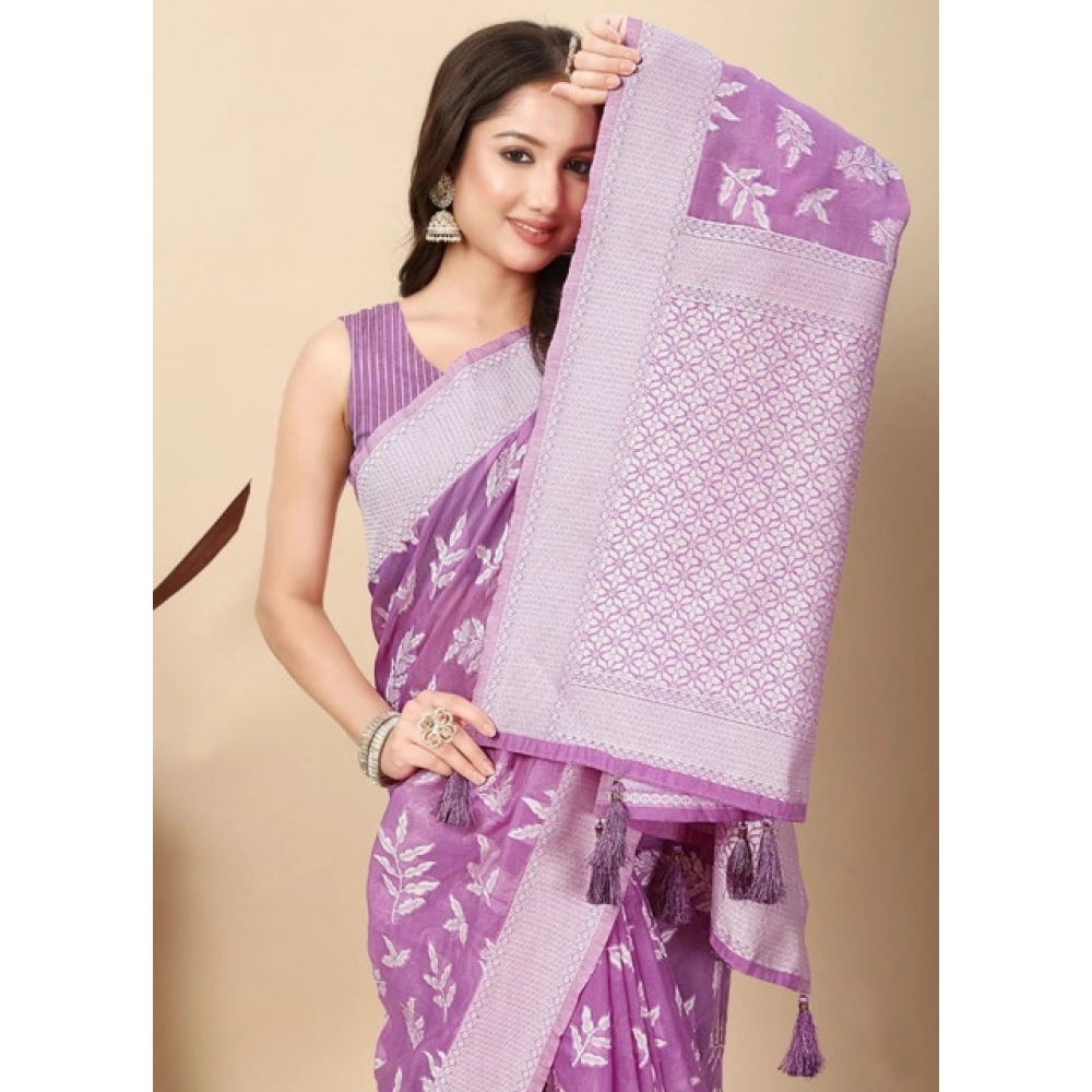 PID-66690-Women-s-Art-Silk-Jacquard-Printed-Saree-With-Unstitched-Blouse-5-5-Mtr-Purple-1-1000x1000-1.webp Women's Art Silk Jacquard Printed Saree With Unstitched Blouse 5.5Mtr (Purple) - Image 1