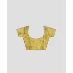 Women's Cotton Blend Floral Printed Saree With Unstitched Blouse 5.5Mtr (Mustard) - Image 2