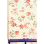Women's Cotton Silk Floral Printed Saree With Unstitched Blouse 5.5Mtr (Blue) - Image 4