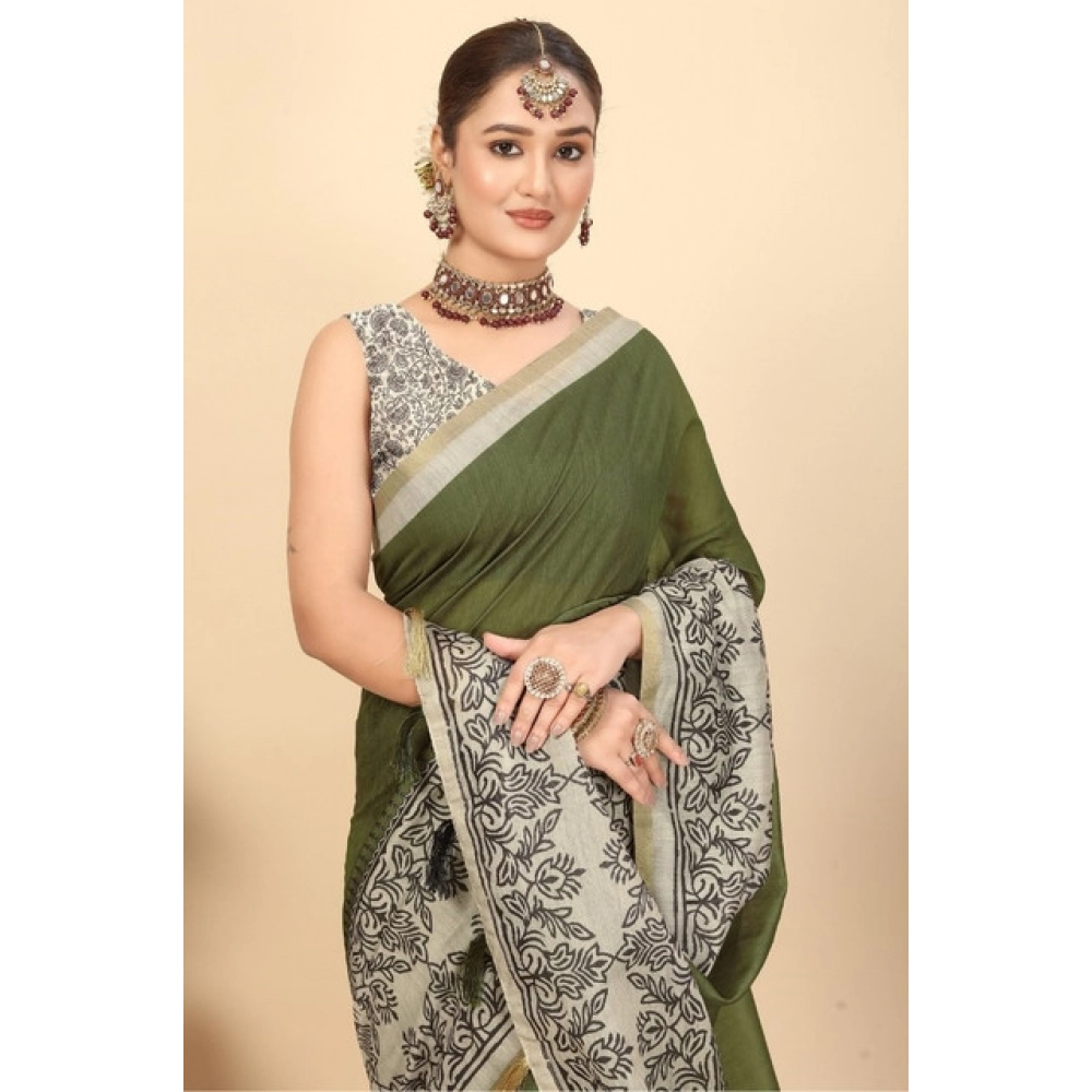 PID-66718-Women-s-Chanderi-Printed-Saree-With-Unstitched-Blouse-5-5-Mtr-Green-1-1000x1000-1.webp Women's Chanderi Printed Saree With Unstitched Blouse 5.5Mtr (Green) - Image 1