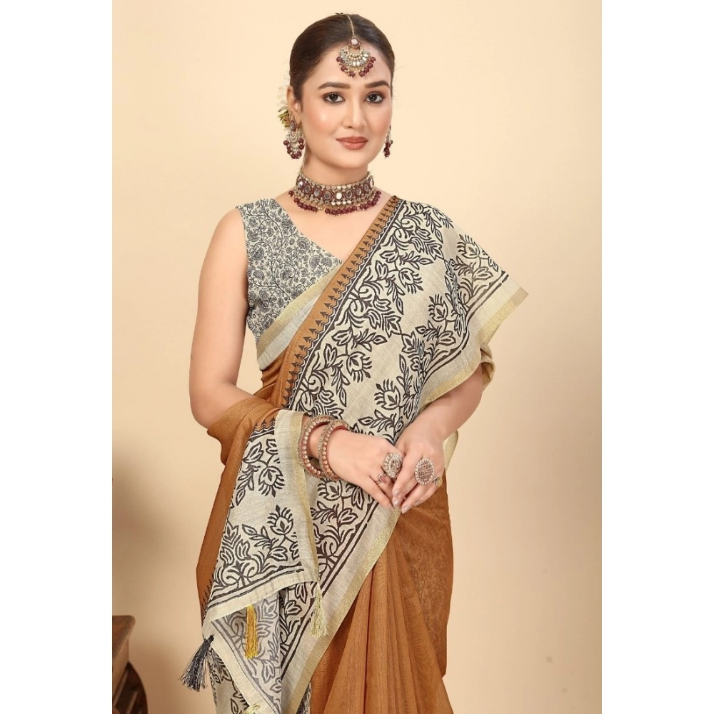 PID-66719-Women-s-Chanderi-Printed-Saree-With-Unstitched-Blouse-5-5-Mtr-Multicolor-1-1000x1000-1.webp Women's Chanderi Printed Saree With Unstitched Blouse 5.5Mtr (Brown) - Image 1